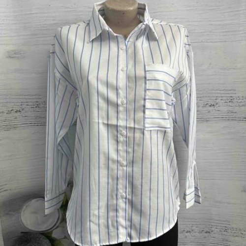 Рубашка New Season (S-XL) 1024 white-l.blue (деми) New Season 1024 white-l.blue