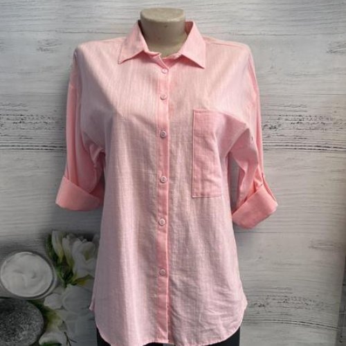 Рубашка New Season (S-XL) 1044 pink (деми) New Season 1044 pink