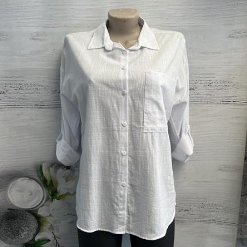 Рубашка New Season (S-XL) 1045 white (деми) New Season 1045 white