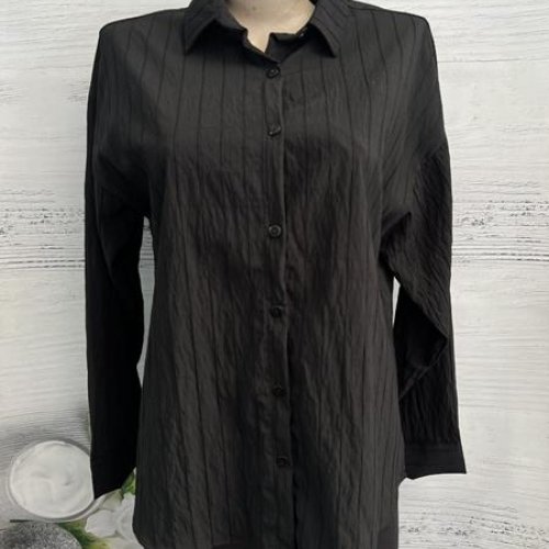 Рубашка New Season (S-XL) 1055 black (деми) New Season 1055 black