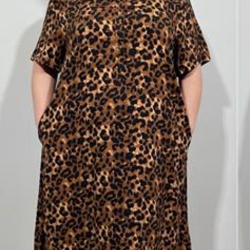 Платье BASE (2XL-6XL) CL637 brown (лето) BASE CL637 brown