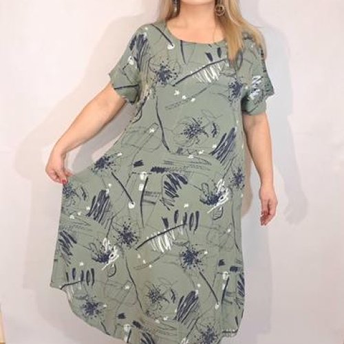 Платье Romeo life (52-56) 1515 khaki (лето) Romeo life 1515 khaki