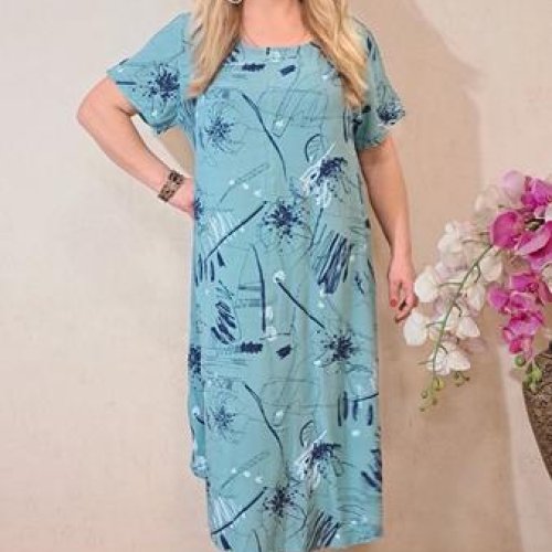 Платье Romeo life (52-56) 1515 l.blue (лето) Romeo life 1515 l.blue
