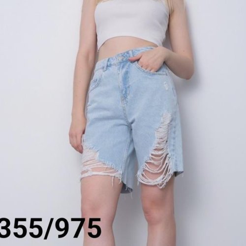 Шорты Jeans Style (30-40) 355-975 l.blue (лето) Jeans Style 355-975 l.blue
