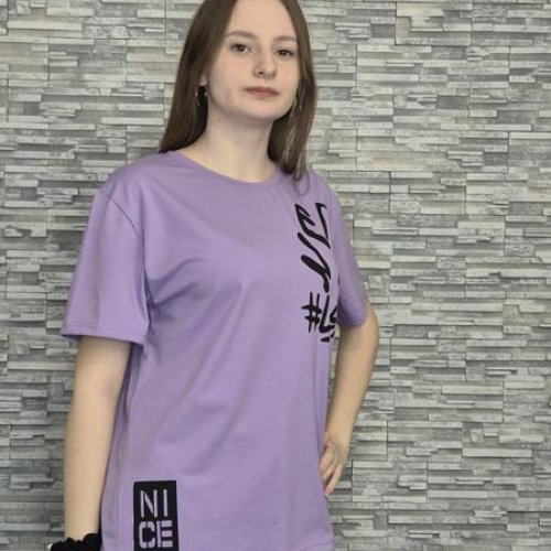 Футболка Newe (2XL-3XL) NW343 lilac (лето) Newe NW343 lilac