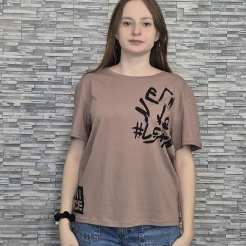 Футболка Newe (2XL-3XL) NW344 brown (лето) Newe NW344 brown
