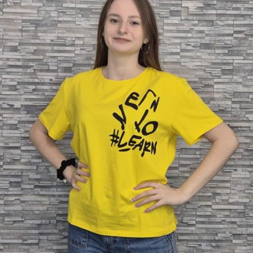 Футболка Newe (2XL-3XL) NW346 yellow (лето) Newe NW346 yellow