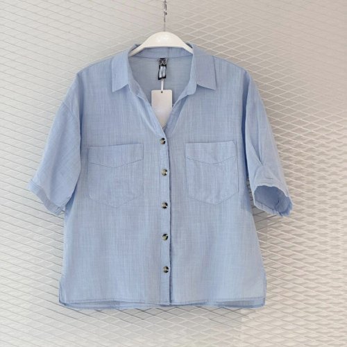 Рубашка New Season (52-56) 8293 l.blue (лето) New Season 8293 l.blue