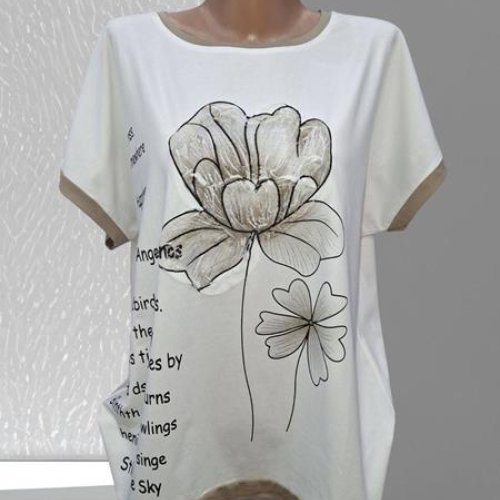 Футболка LeVisha (48-56) 25024 white-beige (лето) LeVisha 25024 white-beige