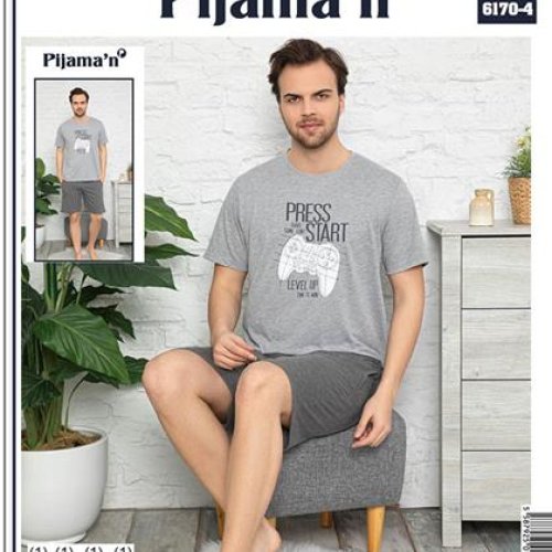 Пижама Vehuiah (M-2XL) 6170-4 grey (лето) Vehuiah 6170-4 grey