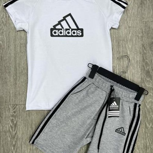 Костюм MirWear kids (9-13) 81-2-0 white-l.grey (9-13) (лето) MirWear kids 81-2-0 white-l.grey (9-13)