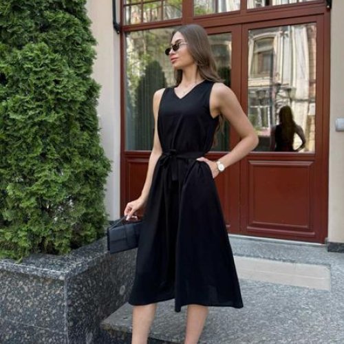 Платье Arina (42-52) 1610 black (лето) Arina 1610 black