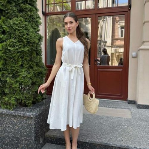 Платье Arina (42-52) 1610 white (лето) Arina 1610 white