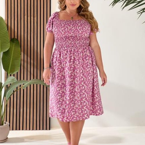 Платье BAT (48-54) 306 pink (лето) BAT 306 pink