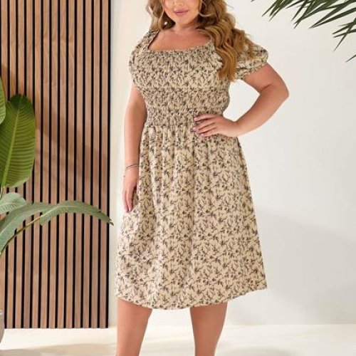 Платье BAT (48-54) 306-1 beige (лето) BAT 306-1 beige