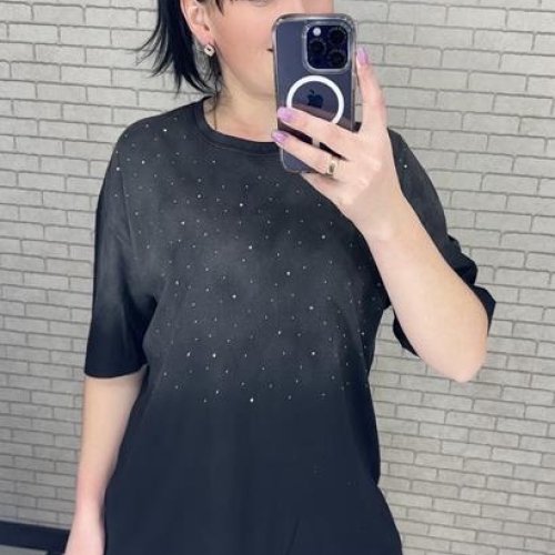 Футболка LeVisha (46-56) 25106 black (лето) LeVisha 25106 black