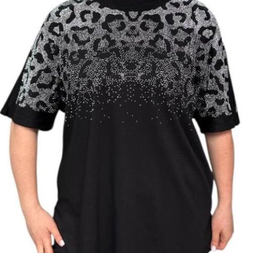 Футболка Anna&Vika (48-58) 25110 black-grey (лето) Anna&Vika 25110 black-grey