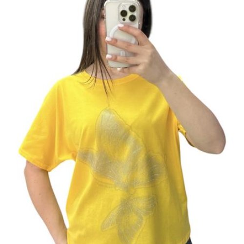 Футболка Anna&Vika (46-50) 25053 yellow (лето) Anna&Vika 25053 yellow