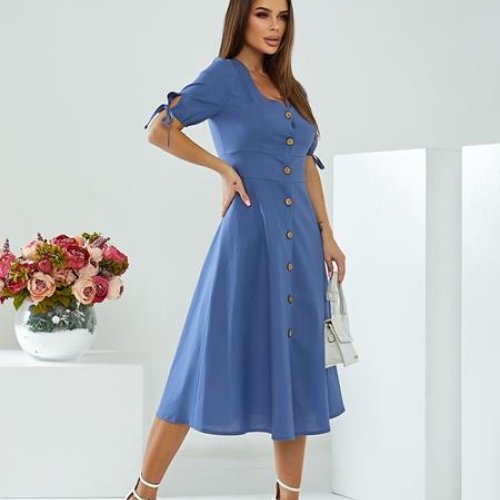 Платье Deliv (S-XL) 573 blue (лето) Deliv 573 blue