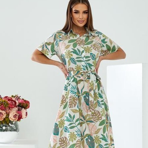 Платье Deliv (S-XL) 572 green (лето) Deliv 572 green