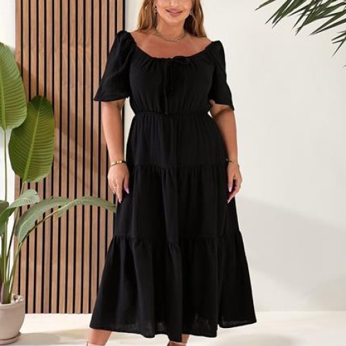 Платье Deliv (S-L) 587 black (лето) Deliv 587 black