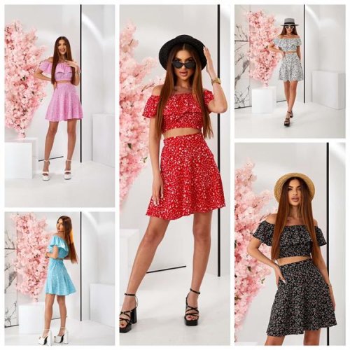 Костюм Deliv (S-XL) DL22 black-pink (лето) Deliv DL22 black-pink