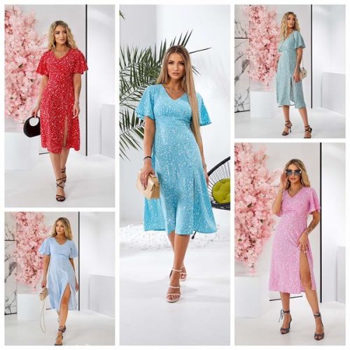 Платье Deliv (S-XL) 563 red (лето) Deliv 563 red