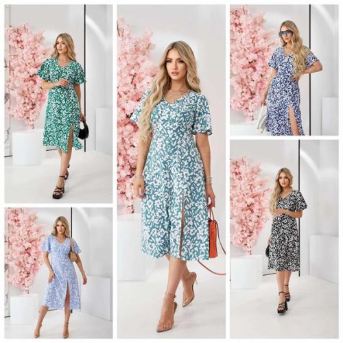 Платье Deliv (S-XL) 563 d.green (лето) Deliv 563 d.green