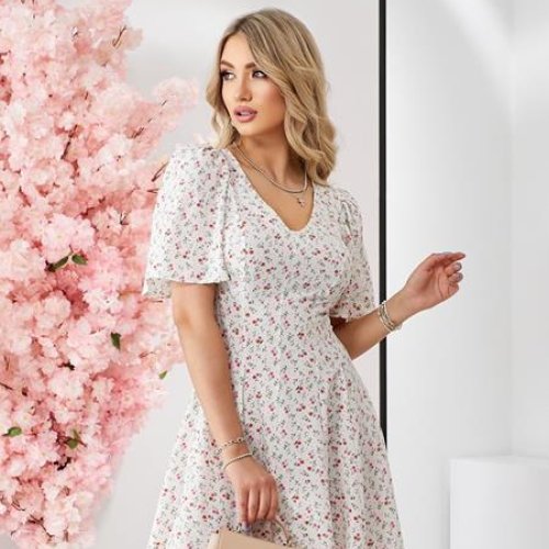 Платье Deliv (S-XL) 561 white (лето) Deliv 561 white