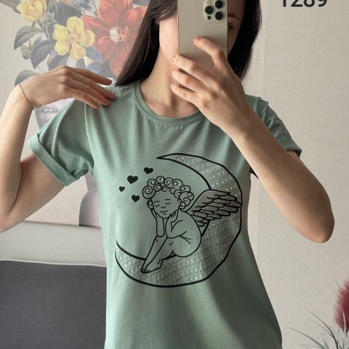 Футболка FSN (42-48) 1289 green (лето) FSN 1289 green