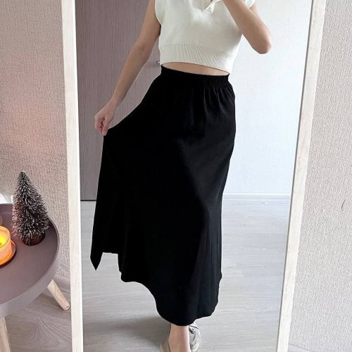 Юбка FSN (S-L) 2586 black (лето) FSN 2586 black
