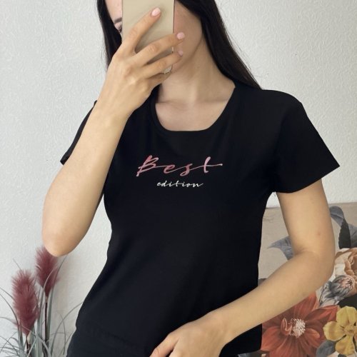 Футболка FSN (42-48) 6396 black (лето) FSN 6396 black