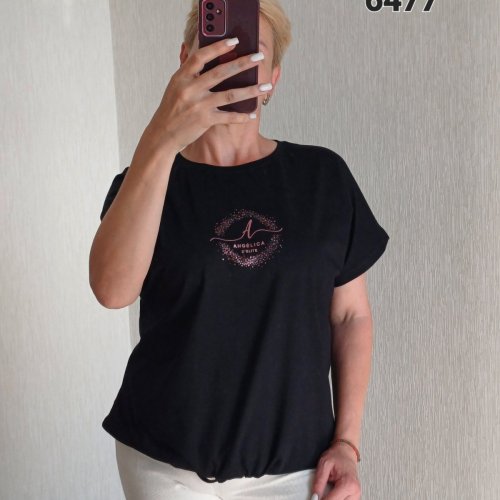 Футболка FSN (50-56) 6477 black (лето) FSN 6477 black