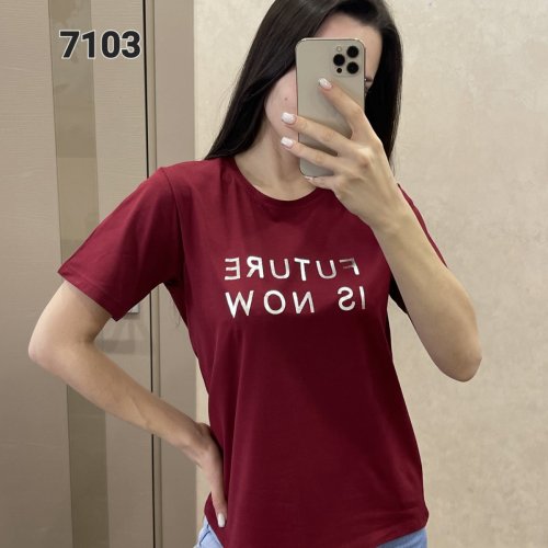 Футболка FSN (42-48) 7103 wine (лето) FSN 7103 wine