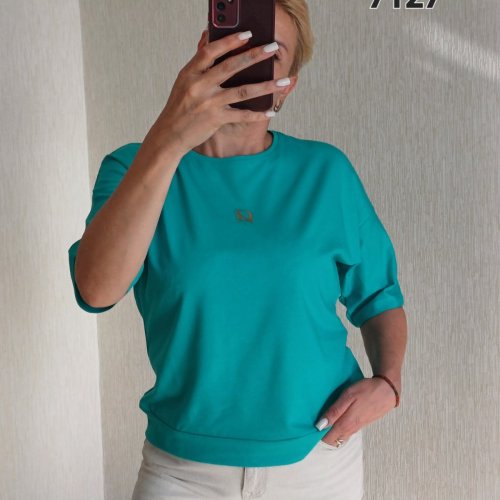 Футболка FSN (48-54) 7127 l.blue (лето) FSN 7127 l.blue