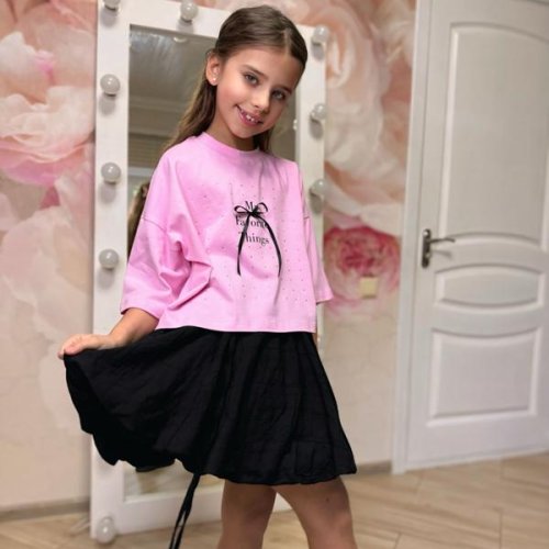 Футболка Ariamo (140-164) A65 pink (лето) Ariamo A65 pink