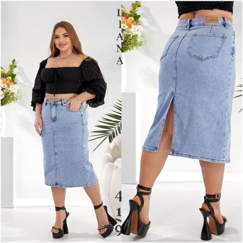 Юбка Liana Denim (31-38) 419 l.blue (лето) Liana Denim 419 l.blue