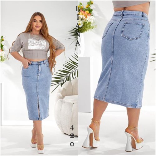 Юбка Liana Denim (31-38) 420 l.blue (лето) Liana Denim 420 l.blue