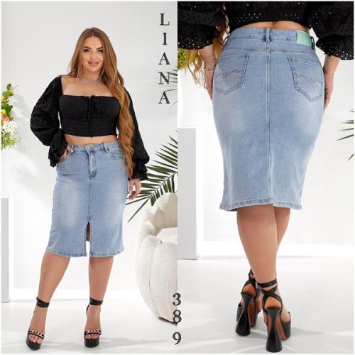 Юбка Liana Denim (31-38) 389 l.blue (лето) Liana Denim 389 l.blue