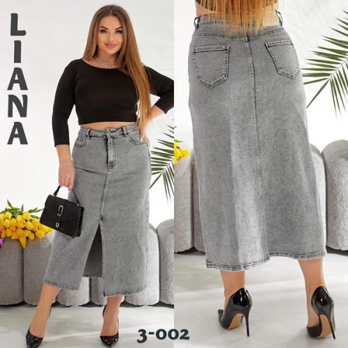 Юбка Liana Denim (31-38) 3-002 grey (лето) Liana Denim 3-002 grey