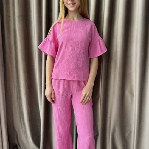 Костюм Moda school (122-152) 8543 pink (лето) Moda school 8543 pink