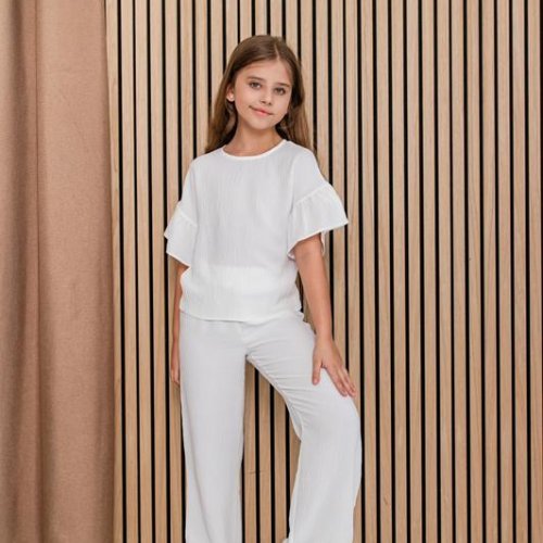 Костюм Moda school (122-152) 8543 white (лето) Moda school 8543 white