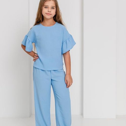 Костюм Moda school (122-152) 8543 l.blue (лето) Moda school 8543 l.blue