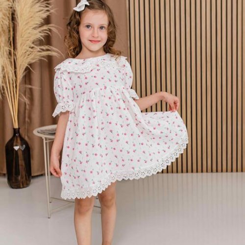 Платье Moda school (92-116) 7319 white (лето) Moda school 7319 white