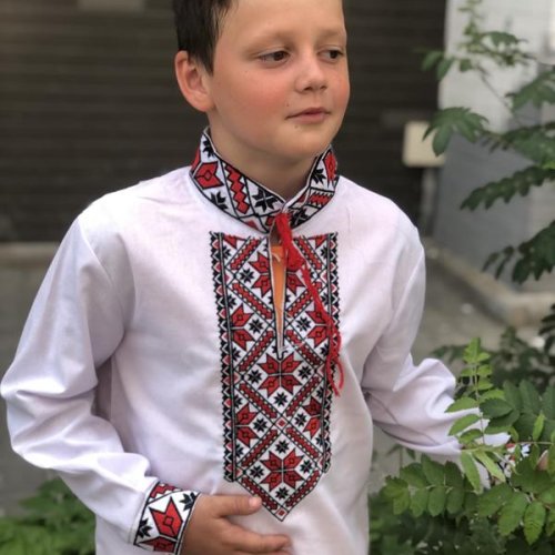 Вышиванка Moda school (128-146) M11 white (деми) Moda school M11 white
