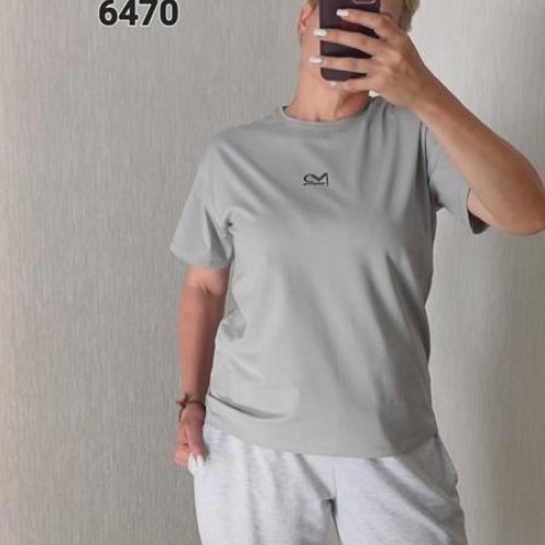 Футболка FSN (48-52) 6470 grey (лето) FSN 6470 grey
