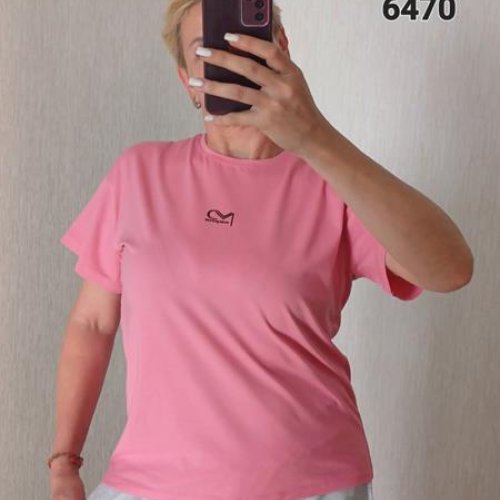 Футболка FSN (48-52) 6470 pink (лето) FSN 6470 pink
