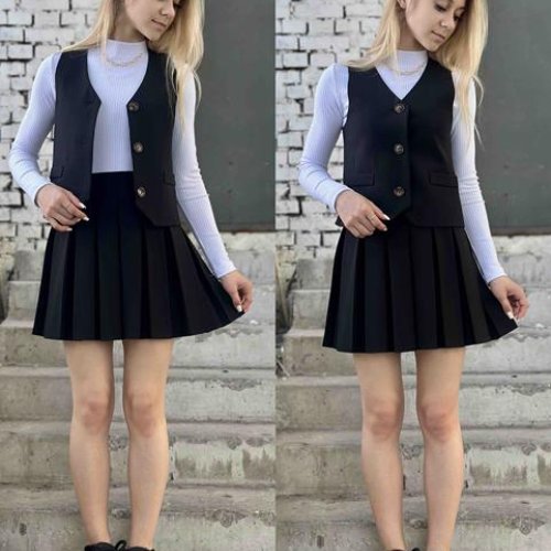 Костюм Karolina (32-42) KR277 black (лето) Karolina KR277 black