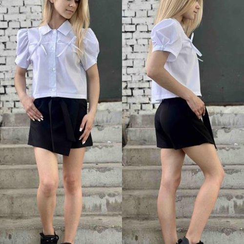 Юбка-шорты Karolina (32-42) KR272 black (лето) Karolina KR272 black