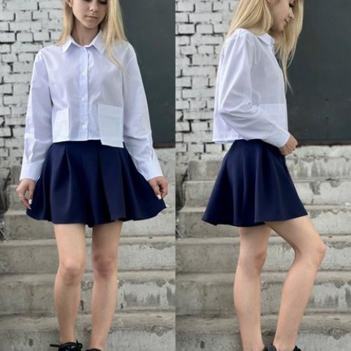 Юбка-шорты Karolina (30-42) KR276 navy (лето) Karolina KR276 navy